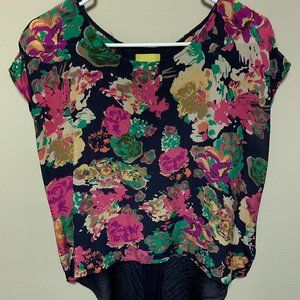 Anthroplogie Maeve floral top size 8